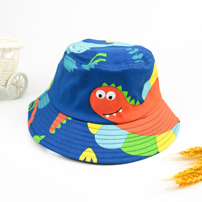 BK00008 2-4 años de edad, bloqueador solar de dibujos animados, sombrero de cubo para niños y niñas
