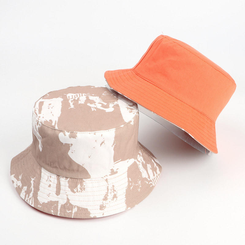 BK00007 Sombrero de pescador de algodón teñido anudado en ambos lados