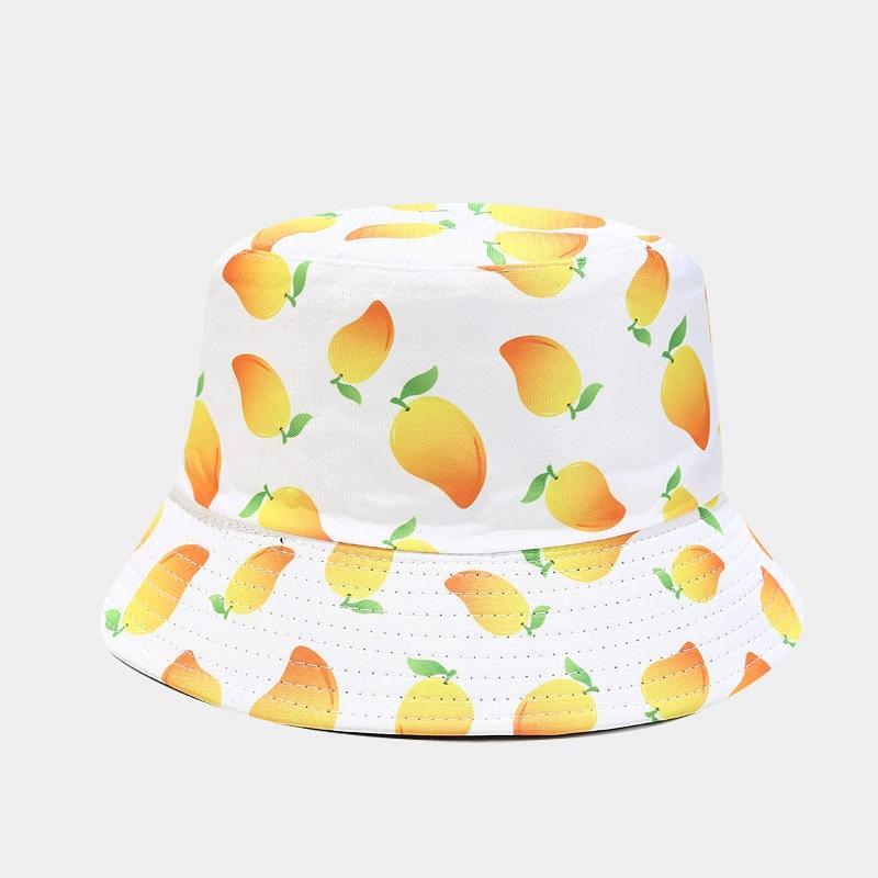 BK00073 Variedad de frutas Sombrero de cubo con estampado de doble cara