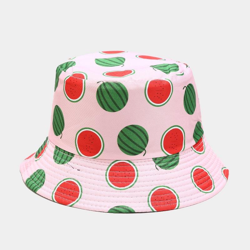 BK00073 Variedad de frutas Sombrero de cubo con estampado de doble cara