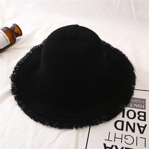 BK00018 Sombrero de cubo transpirable para mujer con ala grande de lana