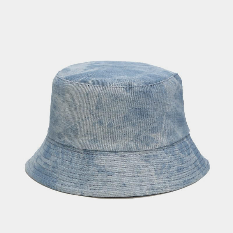 BK00069 Sombrero de pescador de mujer teñido anudado de mezclilla