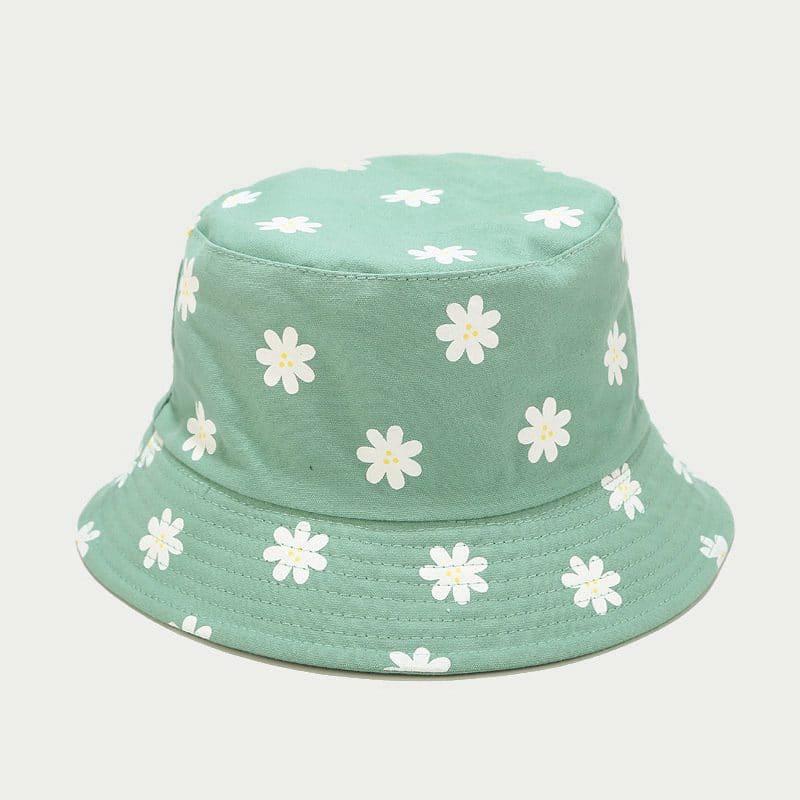 BK00065 Sombrero de pescador con estampado de flores para mujer