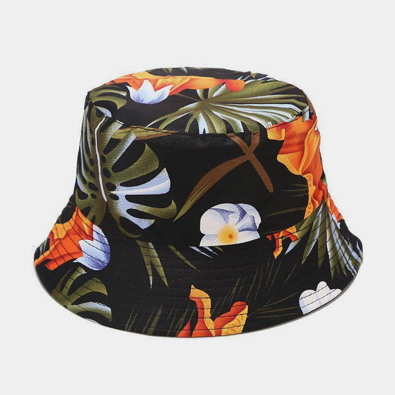 BK00062 Sombrero de pescador plegable Sunbonnet de doble cara estampado