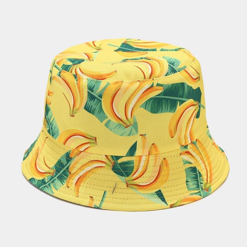 BK00059 Sombrero de cubo con patrón floral de frutas