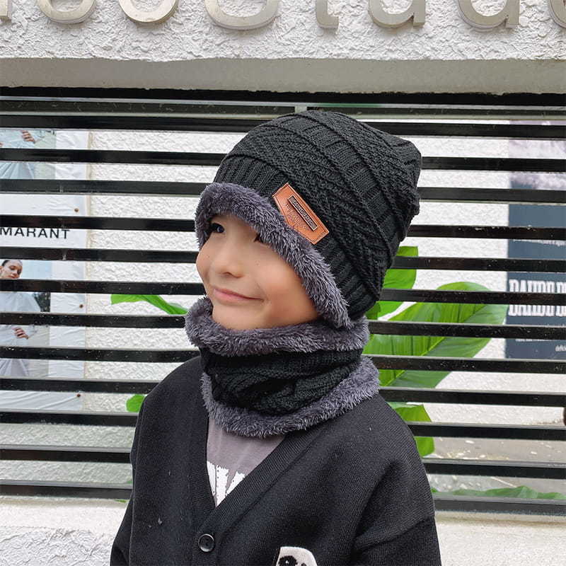 H00015 Sombrero de punto de lana estilo padre-hijo