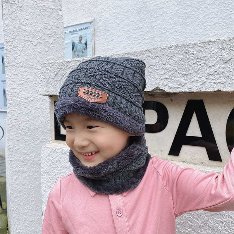 H00015 Sombrero de punto de lana estilo padre-hijo