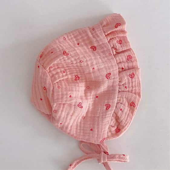 H00090 Gorro de punto de algodón para niña de 0 a 1 año