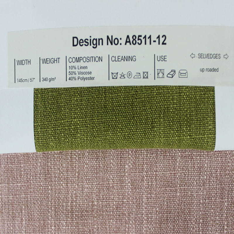 SM-A0032 Tela de sofá de lino de imitación sólida mezclada teñida