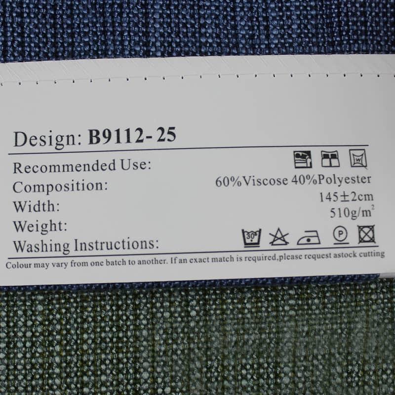 SM-A0039 Tela de sofá de algodón de lino de imitación plana lisa