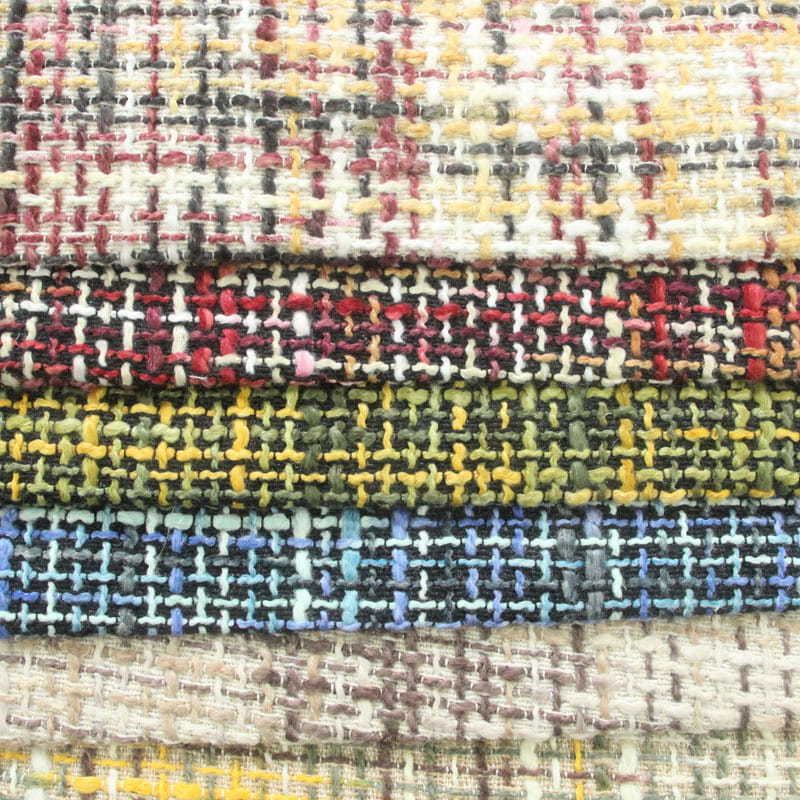 SM-A0030 Tela de sofá de lino de imitación jacquard colorida teñida con sección de bambú