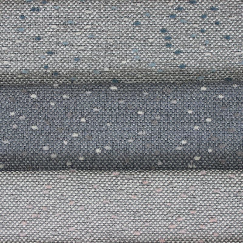 SM-A0027 Tela de sofá de lino de imitación con patrón jacquard de puntos de estrellas coloridas