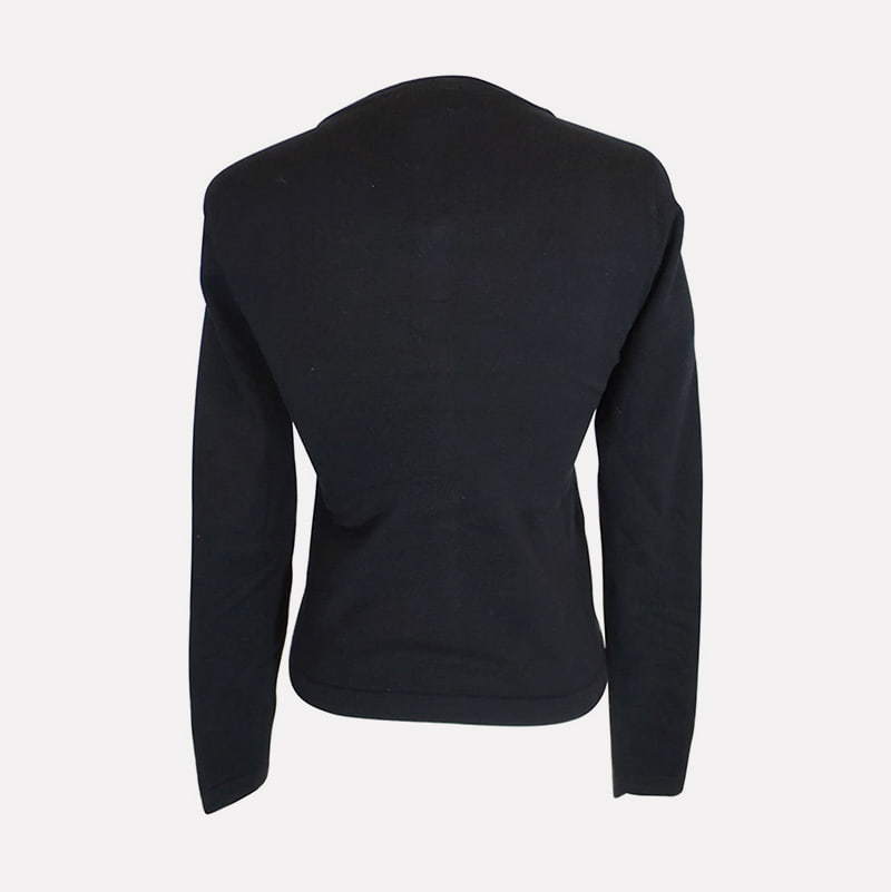 SM-K0098 Jersey de punto con capucha y monograma Suéter de punto cerrado